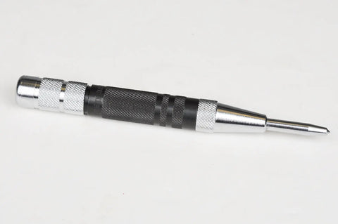 Heavy Duty Automatic Center Punch With Knurled Grip Pro Grade Hardened Tool Steel Indenter for Precise Hole Marking