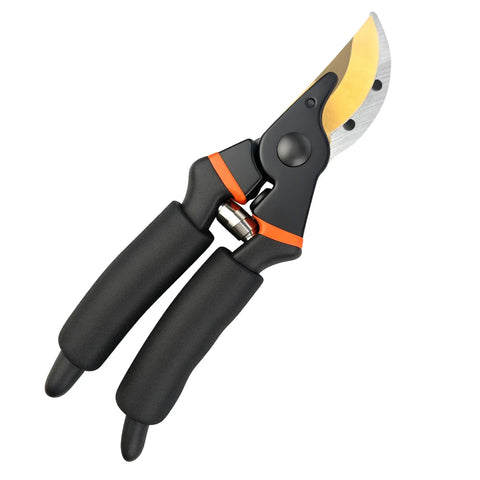 8.5 Inch Pruning Shears With Titanium Coated Japanese SK5 Steel Blade For Heavy Duty Garden Pruning Bypass Pruners With Ergonomic Handles
