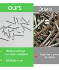 Wood Screw Kit With 1600 Pcs Assortment Nine Sizes From M2x4 To M2x20 Phillips Flat Head Self Tapping Screws comparison