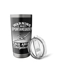 Insulated Stainless Steel Tumbler For Sailplane Pilots And Glider Fans Soaring Sky Aviation Gift Durable Cup with humorous text