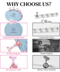 Comparison of Magnetic Nail Stand Set For Press Ons Acrylic Nail Holder And Display Kit with round metal base vs. competitor