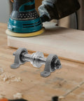 Bench Saw Spindle Bearing Seat Pulley With Belt Wheel For Woodworking Tools Replacement Spindle Assembly on workshop table.