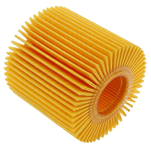 Close-up of Oil Filter Kit 10 Pack 04152-YZZA3 with pleated paper design for Toyota and Lexus, fits GS300 GS350 IS250 IS350 GX460