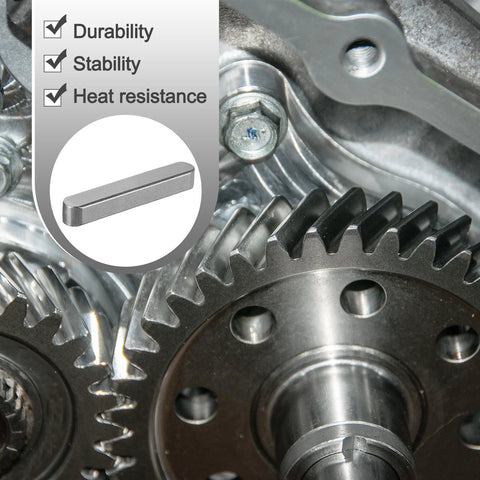 Round-ended feather key for drive shafts, carbon steel, 50x8x7 mm key stock