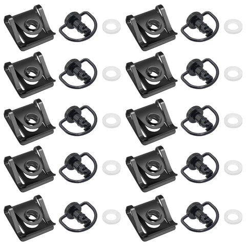 Heavy Duty Quarter Turn Fasteners For Race Fairings Quick Release Bolt Kit With Secure Clamps Universal Fit Hella Tough Steel Hardware for easy panel swaps, featuring black speed clips, bolts, and washers.