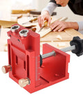 Pocket Hole Jig Kit For Woodworking With Precision Joint Angle Locator, aluminum alloy build, on a workshop table