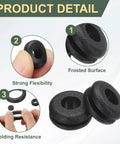Close-up view of 30Pcs Rubber Grommets For One Quarter Inch Inner Diameter And Three Eighth Inch Drill Holes, highlighting design features