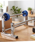 Manual Stretch Film Dispenser Stand For Shipping Supplies Hand Operated Wrap Film Holder With Metal And Plastic Construction Lightweight Yet Sturdy For Easy Desktop Wrapping And Efficient Warehouse Or Home Packing on desk