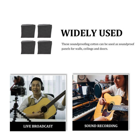 4 Piece Low Frequency Acoustic Absorption Blocks Polyurethane Wall Sound Dampener for recording studio and home theater.