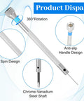 8 Piece Mini Watch Screwdriver Set For Jewelry Eyeglass And Electronics Repair showing 360° rotation, anti-slip handle, chrome-vanadium shaft.