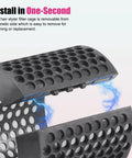 Outer Filter Cover For Airwrap Hair Styler With Filter Cleaning Brush HS01 HS05 Magnetic Filter Cage Replacement Parts, showing easy magnetic installation with electric effects, durable gray housing.