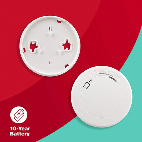 Combo Smoke And CO Alarm With 10 Year Battery And Voice Alerts, Location Alerts Show Where The Danger Is, Slim Low Profile Design