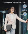 Woman carrying Dual Monitor Laptop Extender 14.2 Inch FHD 1080p Portable Monitor for Laptop With Plug and Play Setup