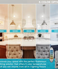 5 color temperature options for the 4 Inch Ultra Thin Square LED Recessed Light With J Box Dimmable 12W 950 Lumens