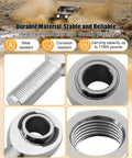 Five Eighth Inch Heim Joints Rod End Kit With Chromoly Joints And Panhard Rod End For Heavy Duty Off Road Suspension And Steering Linkage Built Tough With Durable Heat Treated Steel And Hard Chrome Plating, threaded rod end close-up