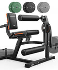 All In One Adjustable Leg Extension And Curl Machine With 700 Lb Capacity for home gym, black, includes 100 lb weight plates