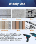 BRSCHNITT hex-shank concrete drill bit set (2/4/5/6/8/10/12 mm) for masonry, concrete, brick, tile, wood, and plastic