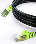 Outdoor Cat7 Ethernet Cable 100ft 26AWG Heavy Duty Shielded SFTP Patch Cord RJ45 High Speed Networking Cable For 10Gbps 600MHz Bandwidth Waterproof Direct Burial Durable LAN Wire