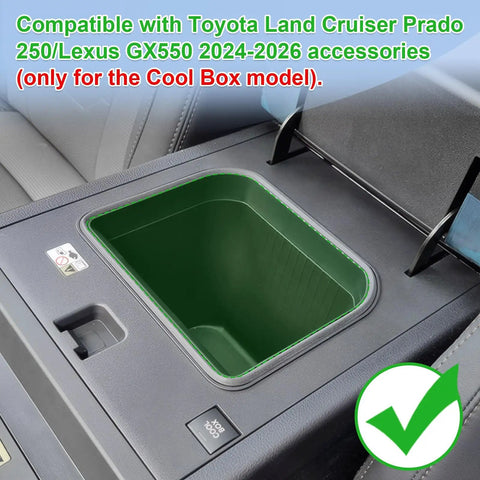Cool Box Center Console Organizer Tray For Toyota Land Cruiser Prado 250 And Lexus GX550 2024 2025 2026 Models With Factory Cool Box