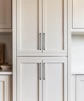 Weathered Nickel Cabinet Pulls, 5 Inch Length, 128mm Screw Spacing, 10 Pack, silver handles on white kitchen cabinets