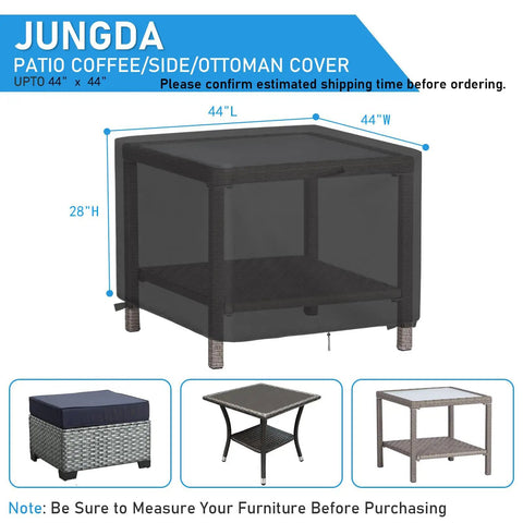 Outdoor Square Table Cover 44 Inch Waterproof Heavy Duty Patio Table Protector For 44x44x28 Inch Tables All Weather Rainproof
