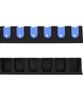 Durable Wall Mount Fishing Rod Holders 1 Pair Vertical Blue Rod Racks For Garage Or Boat Holds Up To Six Poles EVA Foam Grips Protect Rods