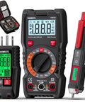 All In One Electrical Test Kit With Digital Multimeter Non Contact Voltage Tester And GFCI Outlet Tester LCD Display And Carrying Case For Electricians DIYers And HVAC Pros