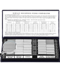 Surface Roughness Standards Kit With 30 Comparators And 5X Magnifying Glass, Ra0.05-12.5mm Range, Precision Finish Gauge For Lathe Machining, Manufacturing, And Shop Training, Easy Compare And Quality Check.