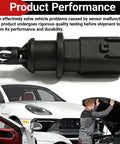 Top Shelf Intake Air Temperature Sensor Iat No Sweat Install Compatible With Chrysler Pt Cruiser Sebring Dodge Caliber Grand Caravan Jeep Compass Patriot Auto 4606487Aa Ab, black sensor viewed from the side.