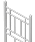 Top view of Sturdy No-Fuss Indoor And Outdoor Garden Trellis With Ground Anchors For Vines, Climbing Plants, 28 By 75 Inch White Grid Style