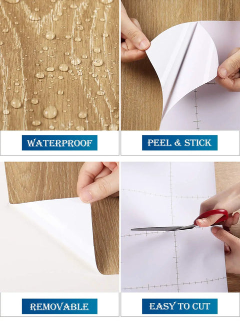 36 Inches By 200 Inches Wood Grain Contact Paper Peel And Stick Wallpaper Waterproof Self Adhesive Removable Wall Covering Details