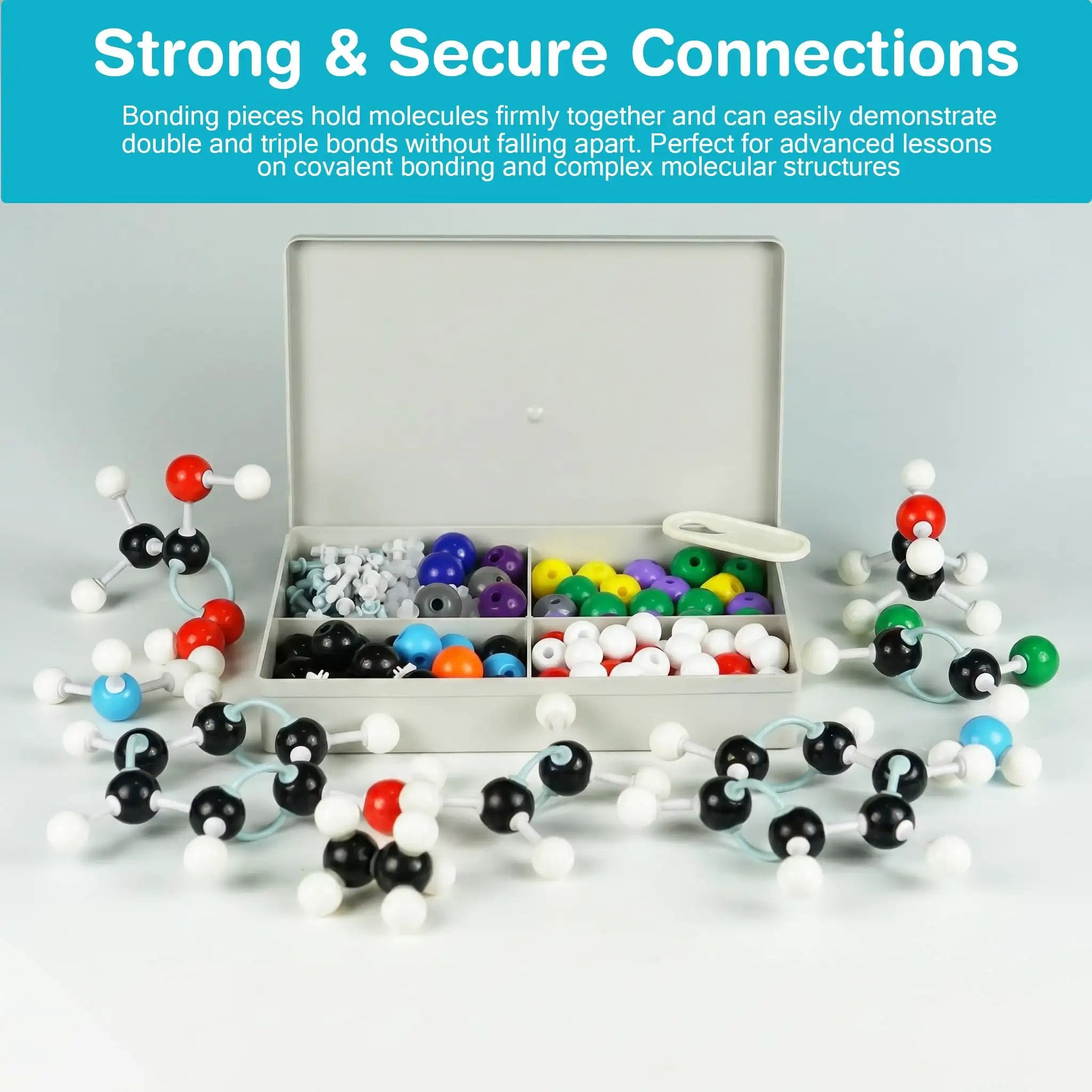 Hands On 240 Piece Molecular Model Kit, 3D Visualization ✓