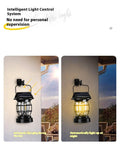 Solar Powered LED Camping Light Portable Waterproof Outdoor Lamp For Hiking And Indoor Emergency Use, Rechargeable Battery