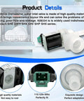 Dishwasher Water Inlet Valve Replacement For Bosch And Thermador OEM 10023852 plug and play fix shown installed and close-up