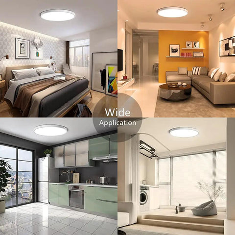12 Inch 24W Dimmable LED Flush Mount Ceiling Light With Remote Control Color Temperature Adjustable in bedroom, living room, kitchen, and laundry room