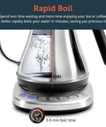 Cosori Gooseneck Electric Kettle 0.8 Liters Silver Precision Pour Over Coffee And Tea Maker With Keep Warm Feature For Barista Quality Brews Daily with rapid boil.