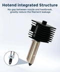 2 Pack A1 Mini A1 Hotend Kit With 0.4mm Hardened Steel Nozzle showcasing integrated structure for Bambu Lab A1 and A1 Mini printers.