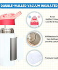 Six Pack 12 Oz Sublimation Tumbler Blanks For DIY Heat Press Crafting Totally Fun Kids Sippy Cups Stainless Steel Water Bottles