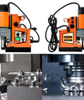 High Octane Magnetic Drill Press With Variable Speed 1400W Heavy Hitter For Rigid Metals, close-up of operational features.