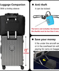 Foldable Grab And Go Travel Duffle Bag With Trolley Sleeve 40L Ultra Lightweight Carry On Bag on luggage with anti-theft feature.