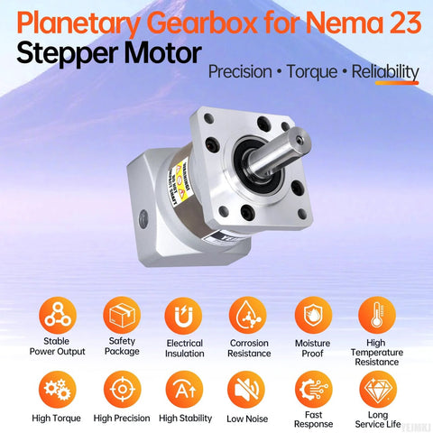 NEMA 23 planetary gearbox for stepper motor with precision torque and reliability