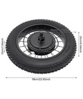 20 Inch Fat Tire Electric Bike Conversion Kit With 48V 1500W Rear Hub Motor wheel for DIY e-bikes and mountain rigs