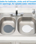 M METERXITY 2-Pack 5.9 in Silicone Tub Stopper, Bathtub Drain Stopper in a kitchen sink, preventing water leakage.