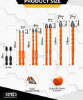 Tough As Nails Workhorse Masonry Drill Bit Set 10 Piece Carbide Kit showing sizes and tips for brick, concrete, and glass.