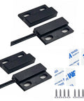 Wired Door Window Contact Sensor Two Pack Micro Normally Open Reed Switch For Alarm Systems with screws and adhesive