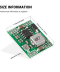 MP-1584EN Buck Converter Mini 6 Pack 3A DC-DC Step-Down Module with size dimensions 22mm x 17mm x 4mm.
