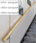Dead Simple Install With Kickass Grip Premium Non Slip Solid Wood Wall Mount Shelf Bracket Kit Featuring Round Indoor Wooden Supports For Versatile Home Makeover 400cm, sturdy wooden railing on staircase