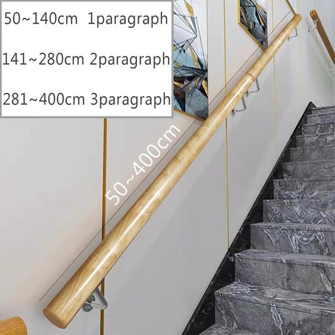 Dead Simple Install With Kickass Grip Premium Non Slip Solid Wood Wall Mount Shelf Bracket Kit Featuring Round Indoor Wooden Supports For Versatile Home Makeover 400cm, sturdy wooden railing on staircase