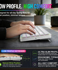 Low-Profile 75 Mechanical Keyboard With Aluminum Frame And Hot-Swappable Switches Features shine-through PBT keycaps and ergonomic design.