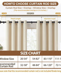 Size chart for Heavy Duty Curtain Rod Set For Windows 72 To 144 Inches 7/8 Inch Adjustable Drapery Rods With Modern Finials.